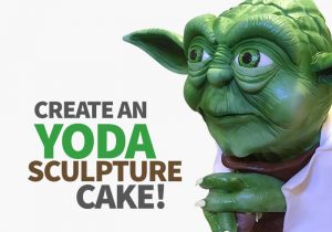 create a yoda sculpture cake